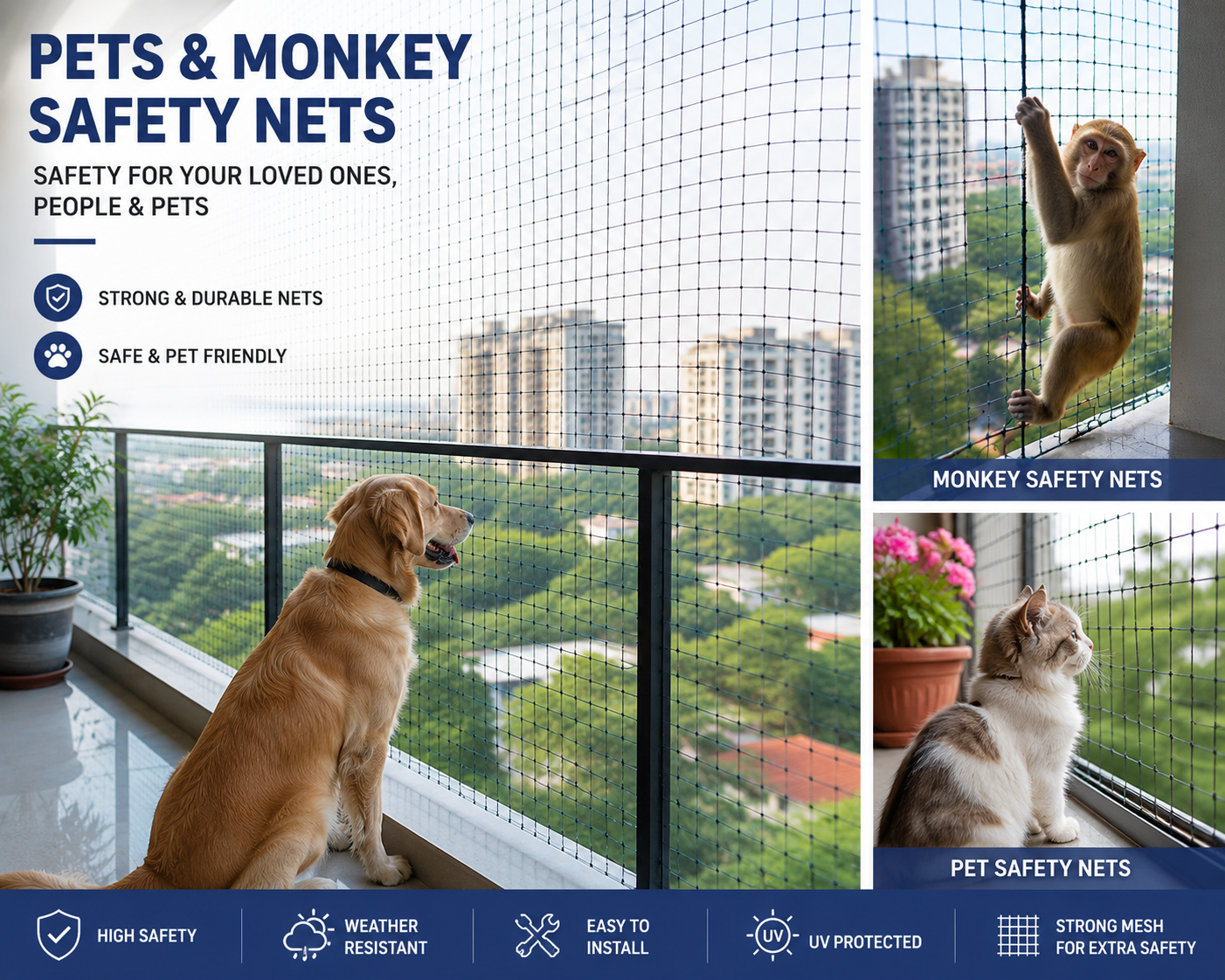 Pets and Monkey Safety Nets